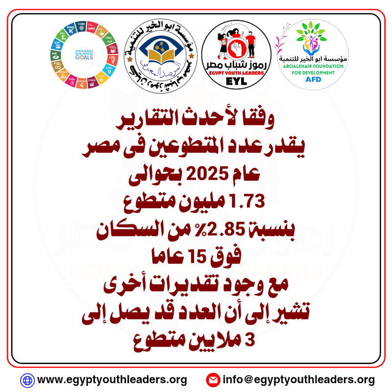 النشرة المعلوماتية.. التطوع فى مصر